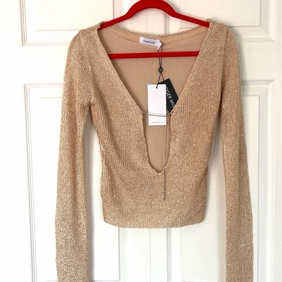 Tiger Mist Top Sweater Connell Top Gold size Small - Picture 8 of 16